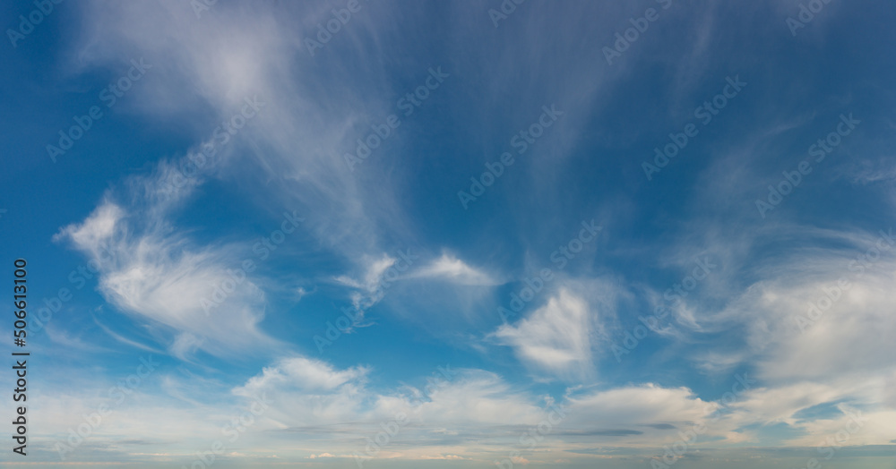 Fantastic clouds against blue sky, panorama Fantastic clouds against blue sky, panorama