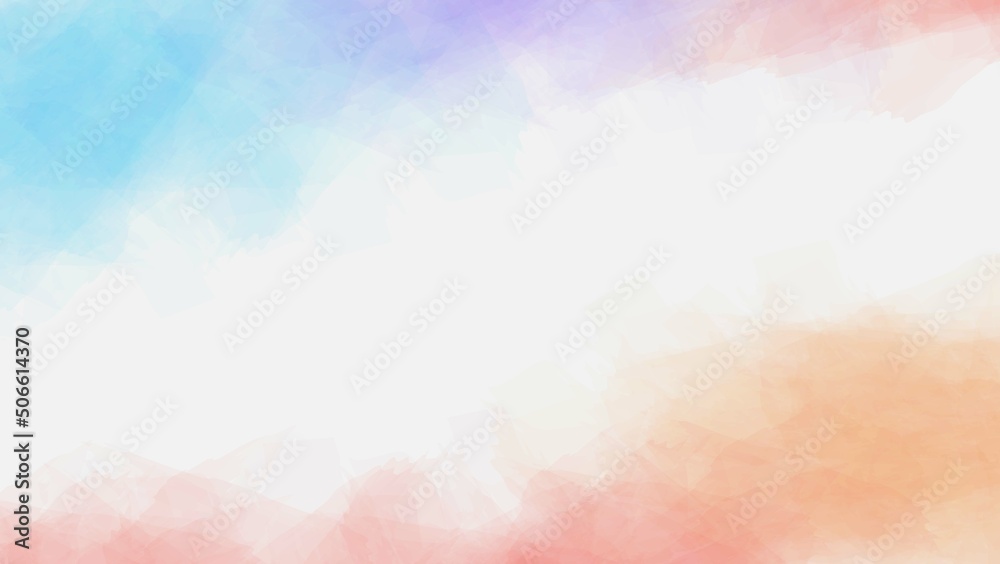 Colorful Abstract Watercolor Frame Design In White Background