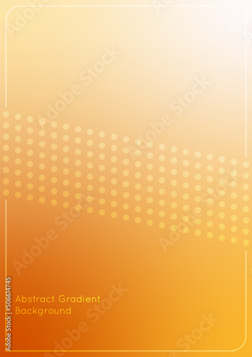Abstract gradient background, orange color tone gradient, also with dot pattern in the middle
