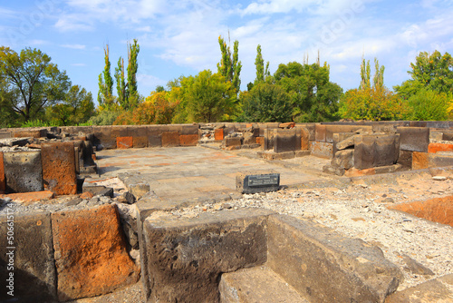 Ruins of Zvartnos temple in Armenia	
 photo