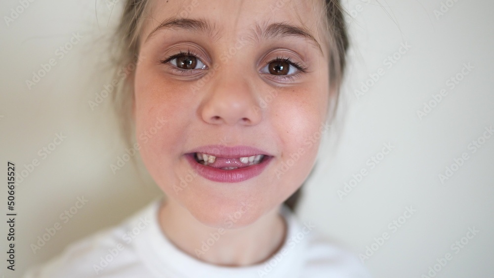baby no teeth. child smiling no milk a teeth fell out. medicine dentistry happy end family. girl kid close-up smile without teeth lifestyle. daughter without front teeth portrait baby no teeth. child smiling no milk a teeth fell out. medicine dentistry happy end family. girl kid close-up smile without teeth lifestyle. daughter without front teeth portrait