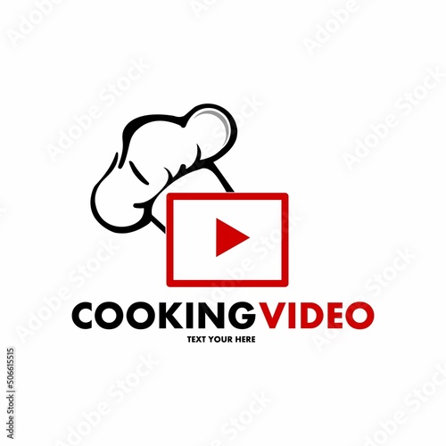 Cooking video symbol logo template illustration
