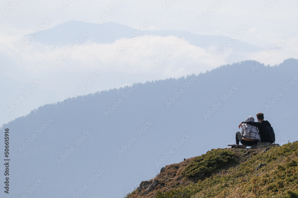 couple  in a hike