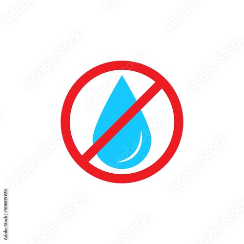 No water, drop, aqua vector icon