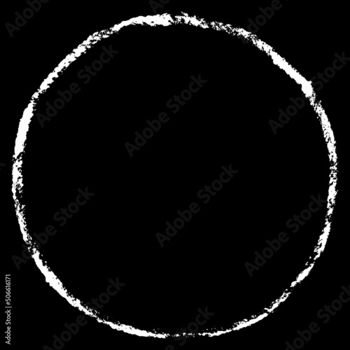 Weißes Tau Großer Kreis Stempel