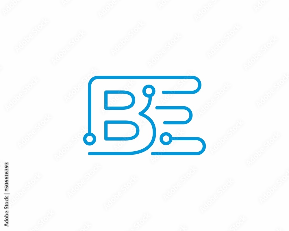 Abstract Letters BE Logo Design Template 001 Abstract Letters BE Logo Design Template 001