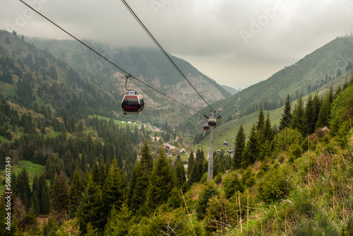 cable car to Shymbulak mountain resort