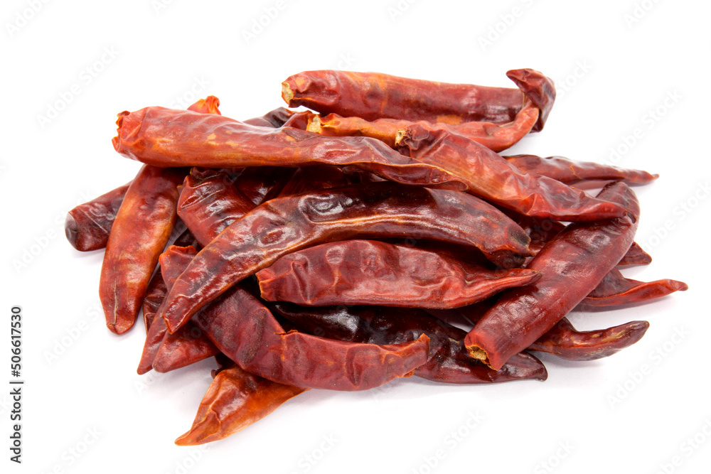 Dried red chili pepper isolated on white background Dried red chili pepper isolated on white background