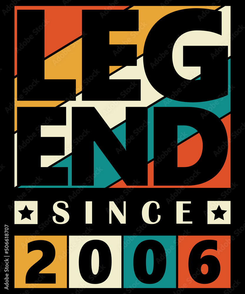Legend Since 2006 16th Birthday Retro T-Shirt Legend Since 2006 16th Birthday Retro T-Shirt