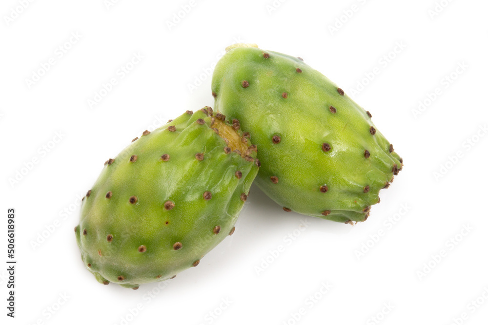 Prickly pears or opuntia fruits on white Prickly pears or opuntia fruits on white