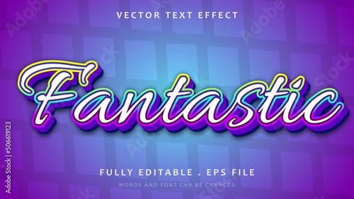 Modern Gradient Colorful Word Fantastic Editable Text Effect Design