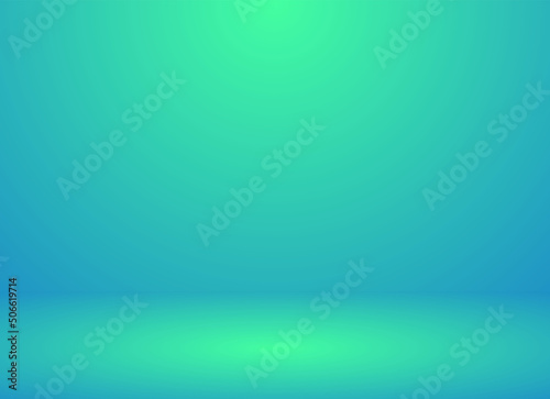 Vector illustration empty blue studio background. Luxury blue abstract background for product display. Empty studio room with spotlight effect backdrop. 
