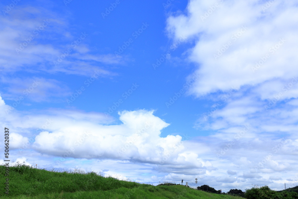 夏の空と白い雲 夏の空と白い雲