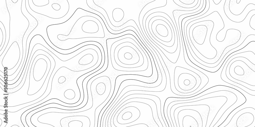 Abstract background with vector illustration of topographic line contour map, black-white design, Luxury black abstract line art, Topographic background and texture .Minimalistic wave concept. 