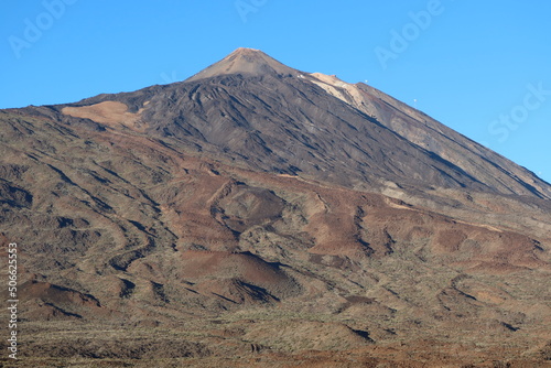 Teide National Park  Santa Cruz de Tenerife  Spain  February 23  2022  Teide volcano of 3718 meters with the highest peak in Spain  a famous cable car and hiking trails.