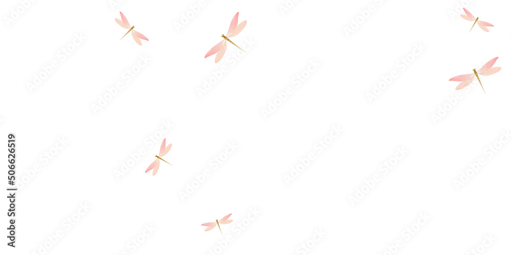 Tropical rosy pink dragonfly cartoon vector background. Summer beautiful insects. Decorative dragonfly cartoon children illustration. Delicate wings damselflies graphic design. Fragile creatures Tropical rosy pink dragonfly cartoon vector background. Summer beautiful insects. Decorative dragonfly cartoon children illustration. Delicate wings damselflies graphic design. Fragile creatures