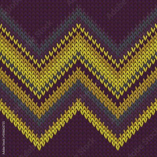 Stylish zig zal lines knitted texture geometric