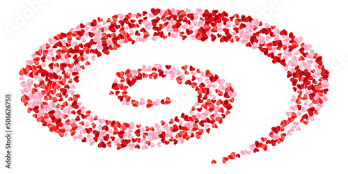 Paper cut rosy heart symbols flying vector background. Holiday celebration decor. Gift card