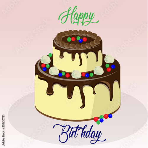 birthday cake with candles and marshmallows