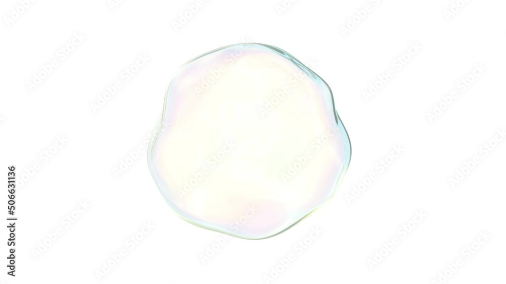 Realistic soap bubble Beautiful 3d style Fresh water able to loop seamless 4k
