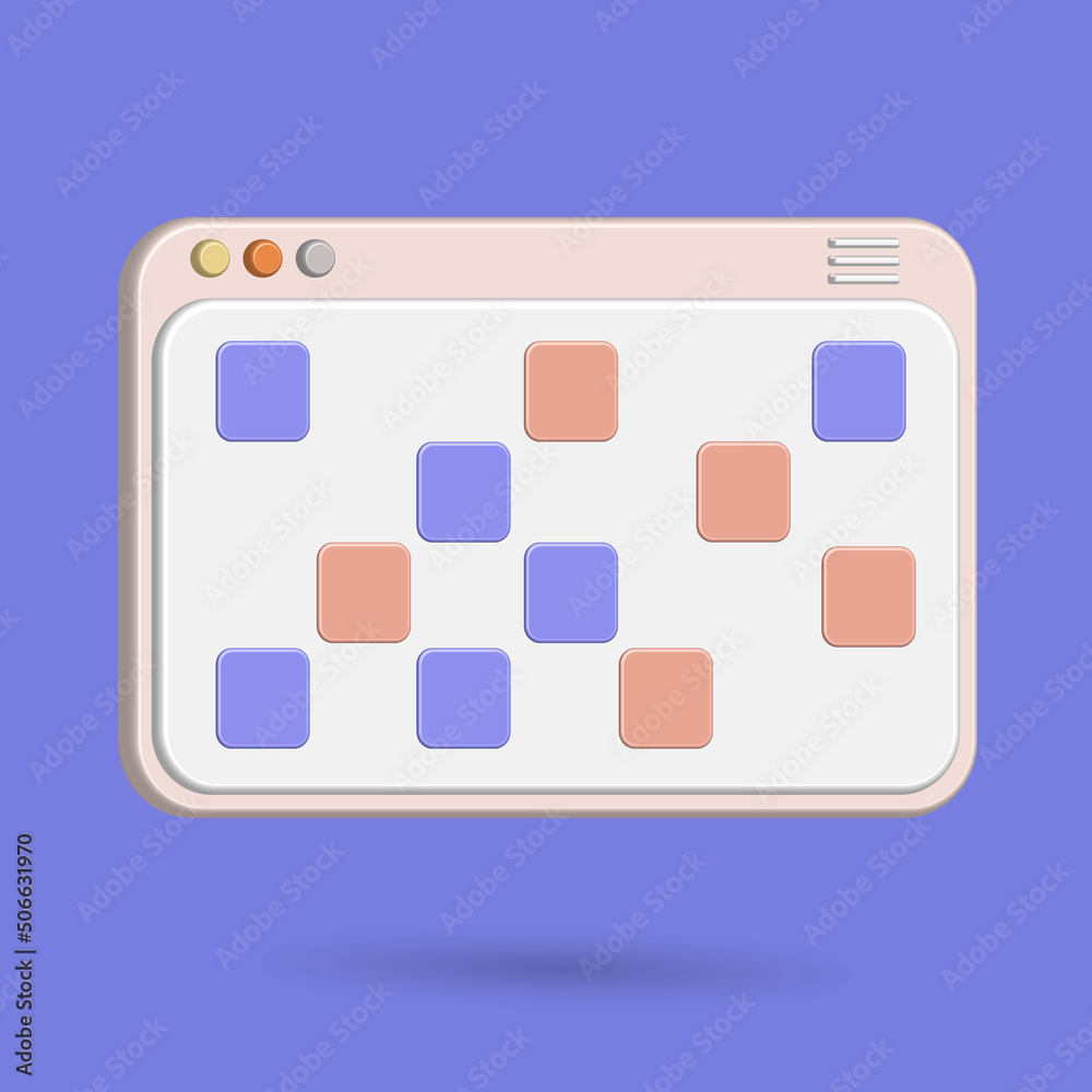 3D home screen tablet icon vector on blank smartphone mock up, for your background property images 3D home screen tablet icon vector on blank smartphone mock up, for your background property images
