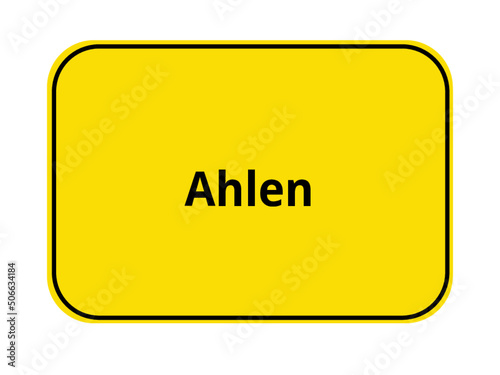 Ortseingangsschild - Ahlen