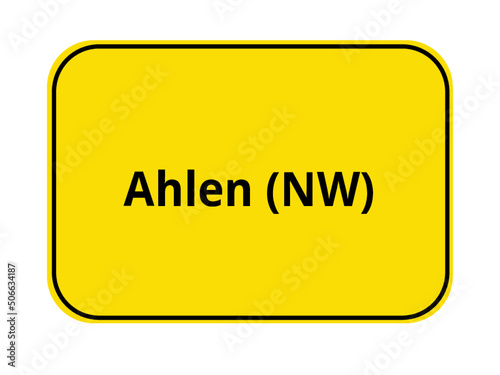 Ortseingangsschild - Ahlen NW
