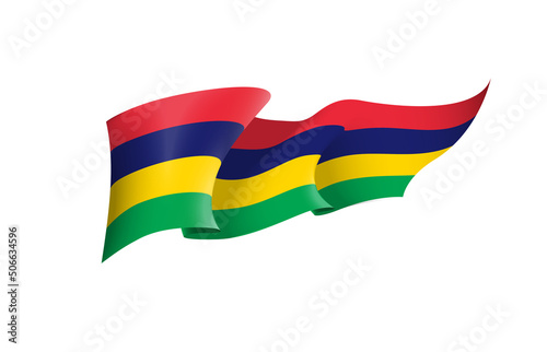 Free Download Mauritius flag state symbol isolated on background national banner. Greeting card National Independence Day of the Republic of Mauritius. Illustration banner with realistic state flag. - GFXLoad