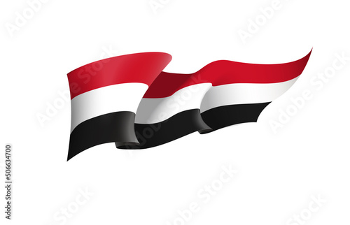 Yemen flag state symbol isolated on background national banner. Greeting card National Independence Day of the Republic of Yemen. Illustration banner with realistic state flag. Free Download Yemen flag state symbol isolated on background national banner. Greeting card National Independence Day of the Republic of Yemen. Illustration banner with realistic state flag. - GFXLoad