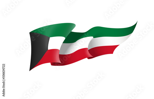 Free Download Kuwait flag state symbol isolated on background national banner. Greeting card National Independence Day of the State of Kuwait. Illustration banner with realistic state flag. - GFXLoad