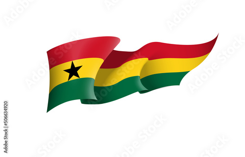 Free Download Ghana flag state symbol isolated on background national banner. Greeting card National Independence Day of the Republic of Ghana. Illustration banner with realistic state flag. - GFXLoad