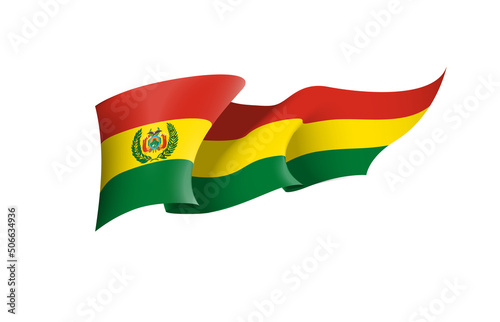 Free Download Bolivia flag state symbol isolated on background national banner. Greeting card National Independence Day of the Plurinational State of Bolivia. Illustration banner with realistic military flag. - GFXLoad