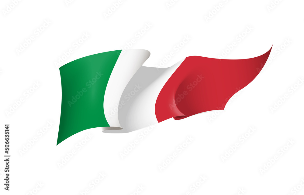 Italy flag state symbol isolated on background national banner. Greeting card National Independence Day of the Italian Republic. Illustration banner with realistic state flag. Italy flag state symbol isolated on background national banner. Greeting card National Independence Day of the Italian Republic. Illustration banner with realistic state flag.