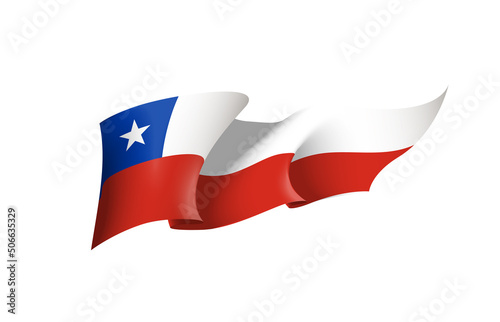 Free Download Chile flag state symbol isolated on background national banner. Greeting card National Independence Day of the Republic of Chile. Illustration banner with realistic state flag. - GFXLoad