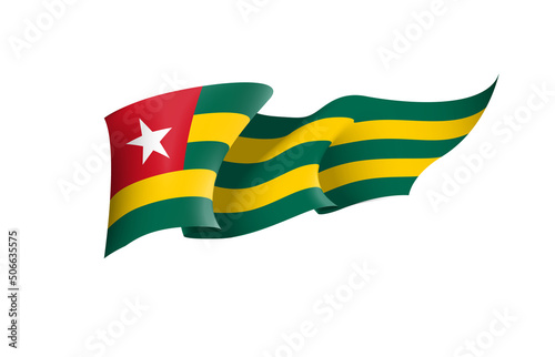 Free Download Togo flag state symbol isolated on background national banner. Greeting card National Independence Day of the Togolese republic. Illustration banner with realistic state flag. - GFXLoad