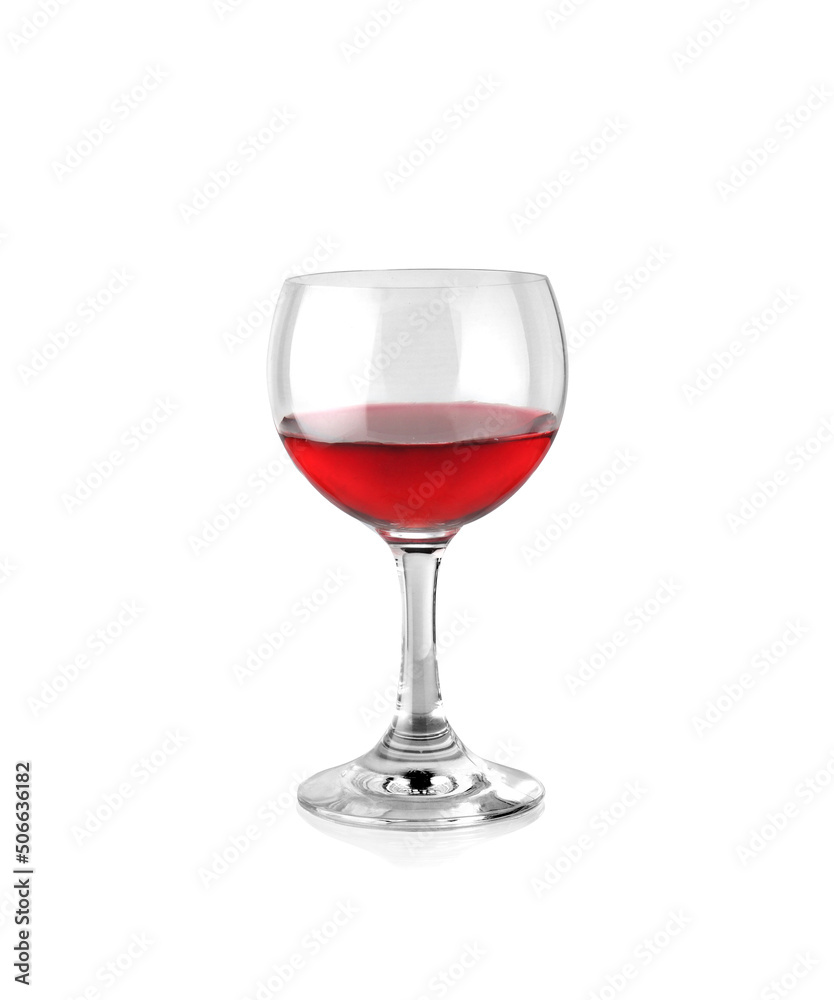Red wine in glass isolated on white background Red wine in glass isolated on white background