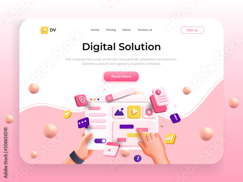 Landing page template-Digital Solution photo