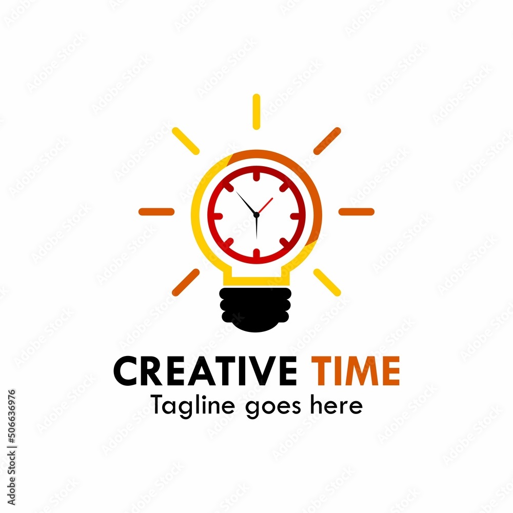 Creative time logo template illustration Creative time logo template illustration