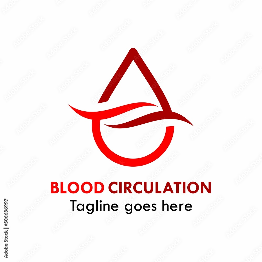 Obraz premium Blood circulation design logo template illustration