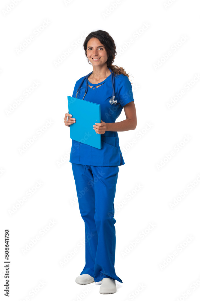 Nurse with folder in hands Nurse with folder in hands