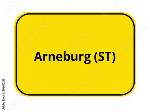 Ortseingangsschild - Arneburg ST