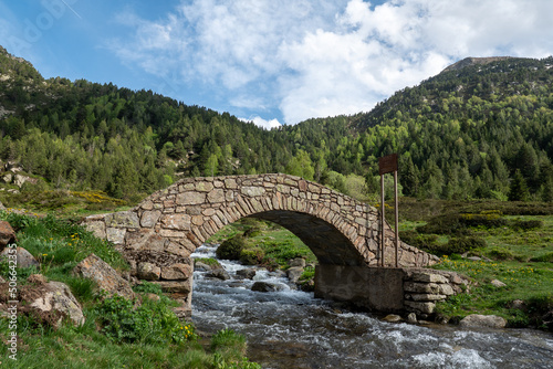 Bridge the Vall de Incles in Andorra in spring 2022.