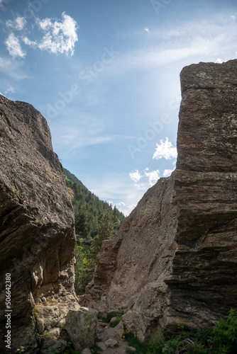 Landscape of the Vall de Incles in Andorra in spring 2022.