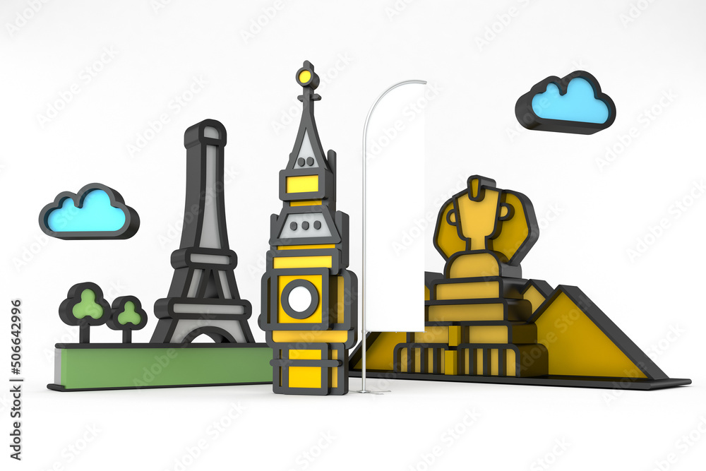 Fototapeta premium Flag Travel