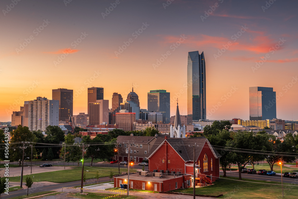 Fototapeta premium Oklahoma City, Oklahoma, USA Downtown Skyline