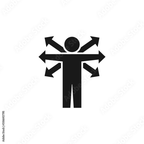 Multitasking icon isolated on white background