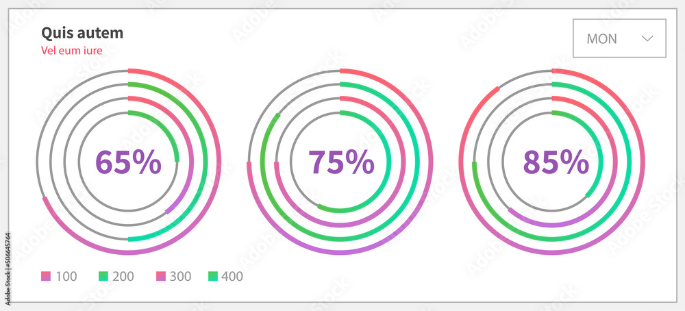 Infographic chart vector template. Annual statistics curve graph design. Market data diagrams. Graphic information visualization and analysis. Statistical indicators and frequency of data changes