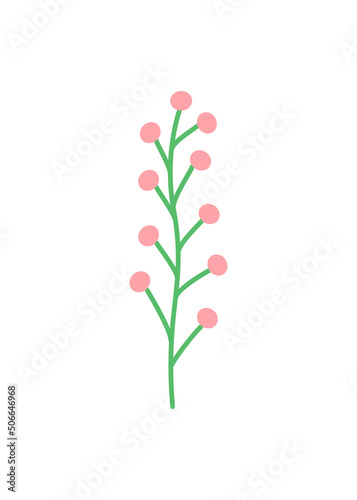 Field plants, meadow grass and flowers. Vector doodle illustration. © Elenglush