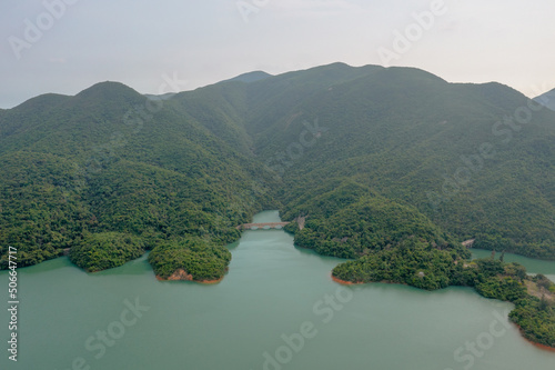view of Tai Tam Tuk Reservoir in Hong Kong Island 21 May 2022 photo