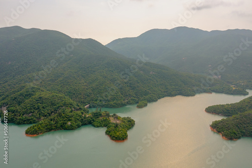 view of Tai Tam Tuk Reservoir in Hong Kong Island 21 May 2022 photo